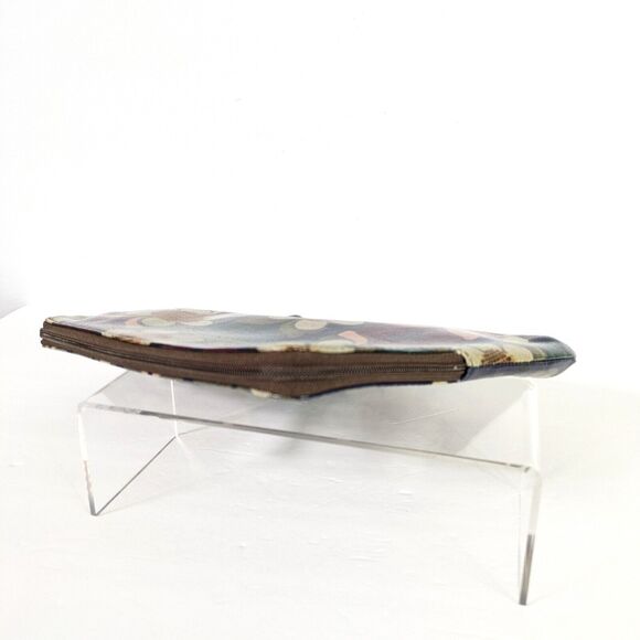 Fossil Key-Per Zipper Tablet iPad Makeup Case 8.5” X 10” Coated Canvas Floral - Picture 8 of 12